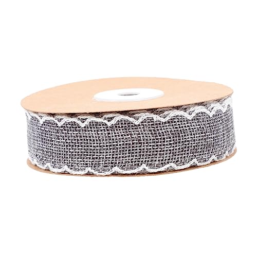 SEWOART 1 Rolle Hanfoptik Gepolstert Verpackungsband Kopfschmuck Machen Bänder Sackleinen-stoffband Korsagenband Bänder Zum Verpacken Von Geschenken Band Für Kränze Schleife Grey Polyester von SEWOART