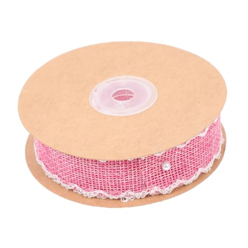 SEWOART 1 Rolle Hanfoptik gepolstert Sackleinen für Handwerk Blumenstrauß-Verpackungsbänder Geschenkband seidenband ribbon Bänder zum Verpacken von Geschenken Bänder Dekor Polyester Rosy von SEWOART