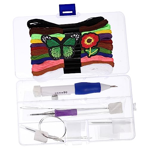 SEWOART 1 Satz Stickmaterialpaket Nadel Bausatz Stickerei Bausätze Stickzubehör Diy Handgemachte Lieferungen Stickpackung Kunst Stickgarne Selber Machen Kreuzstichpackung Anfänger von SEWOART