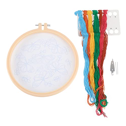 SEWOART 1 Satz Stickmaterialpaket embroidery kit embroidery set Goldschmiede-Starterkits Stickpackungen mit Stempeln bastelsachen DIY-Heimdekoration Stickerei Handwerk Baumwollfaden von SEWOART