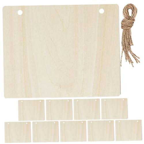 SEWOART 1 Set DIY Kleines Schild Bastelrohlinge Leere Flaggenschilder Unfertiges Holzbrett Unfertiges Holzschild Hängendes Holzschild Unfertiges Holzhandwerk Holzschild Leeres von SEWOART