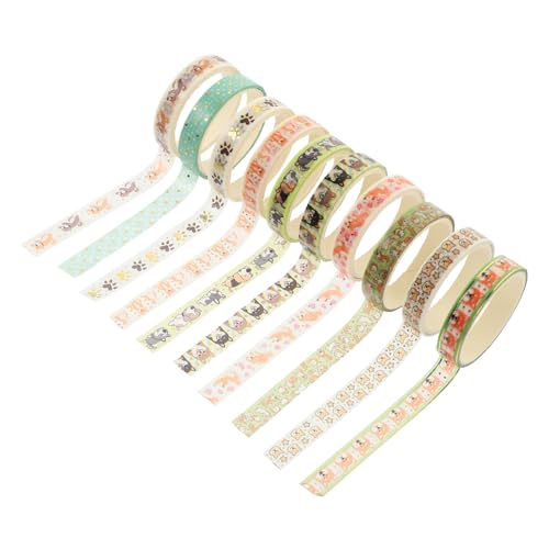 SEWOART 10 Rollen Heißpräge-washi-tape Abdeckband Scrapbook-bänder Dekorative Klebebänder Selber Machen Tagebuchband Farbige Aufkleber Dekorative Papierbänder Milchband Japanisches Papier von SEWOART