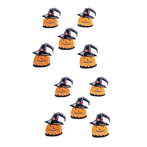 SEWOART 10 Stk Aufnäher halloween heeloween pumpkin kürbispüree decals karikaturen Mäntel übertragen Patches Kürbis-Nähflicken Kleidung-Logo-Applikation Flicken aufnähen Flicken aufbügeln von SEWOART