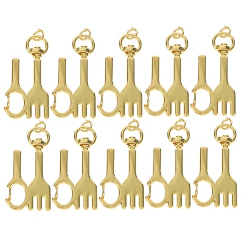 SEWOART 10 Stück Messer und Schlüsselanhänger Einzigartige Schlüsselanhänger Dekorative Schlüsselanhänger Charms Charm-Schlüsselanhänger Bausätze Schlüsselbundzubehör Metall Golden von SEWOART