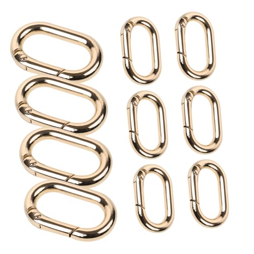 SEWOART 10 Stück Ovaler Metallkarabiner Mit Federmechanismus Robuste Schnallen Für DIY Schmuck Taschen Und Bastelprojekte Ideal Für Ketten Und Verschlüsse von SEWOART