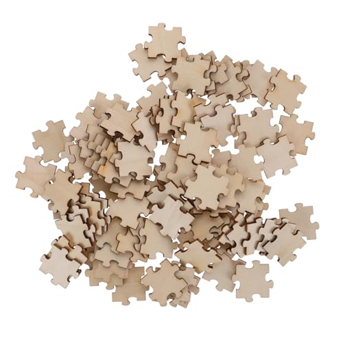 SEWOART 100 Stück Holzscheiben Puzzle Chips Pädagogisches Vorlernspielzeug Für Montessori Lernbedarf Kreatives Steckpuzzle Für Jungen Und ädchen Fördert Die Feinmotorik Und von SEWOART