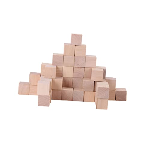 SEWOART 100 Stück Kleine Blöcke Für Kinder Spielsets Wassertisch Spielzeug Mini Puzzles Für Kinder Bunte Quadratische Blockwürfel Baublock Spielzeug Bausteine Bastelwürfel Holz von SEWOART