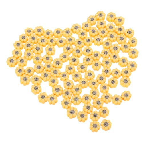 SEWOART 100 Stück Pflaumenblüten-Polymer-Tonperlen Basteln Sie DIY-Perlen Polymer-Ton-Perlen Gänseblümchen DIY-Perlen zum Basteln DIY Handwerk Perlen machen armband DIY liefert von SEWOART