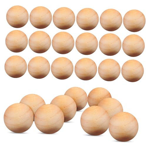 SEWOART 100St Kugel runde Abstandsperlen ungebohrte Abstandsperlen lose Bastelperlen Ball bastelmaterial bastel materialien holzperlen selber machen DIY Perlen aus massivem Holz Lotusbaum von SEWOART