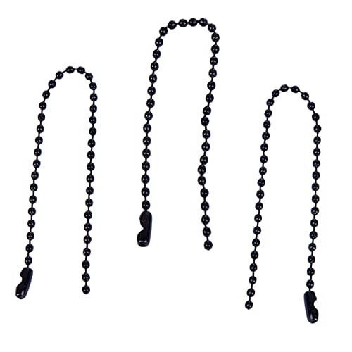 SEWOART 100St Tag-Kette Schlüsselanhänger Kette bag chain armatur Kette für die Herstellung von Halsketten Kugelkette schlüsselring steckverbinder Dekorationskette Perlenkette Eisen Black von SEWOART