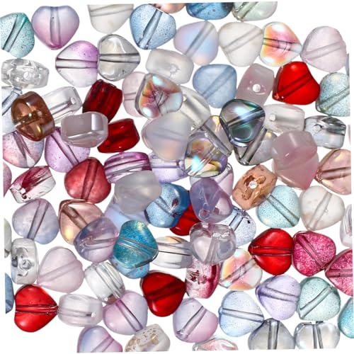 SEWOART 100St bastelmaterial bastel materialien halsreif beads Thanksgiving-Ohrringe aus Perlen herstellen Ohrringperle schmuck Abstandshalter aus Glas Glasperlen zum Basteln Colorful von SEWOART