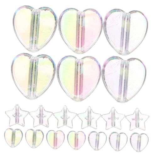 SEWOART 100St herzförmige transparente Perlen matschig Charme Zubehör Webstuhl schmuck herstellen schmuck selbstmachen unikal Perlen für Armbänder Schmuckherstellung aus Perlen Acryl von SEWOART