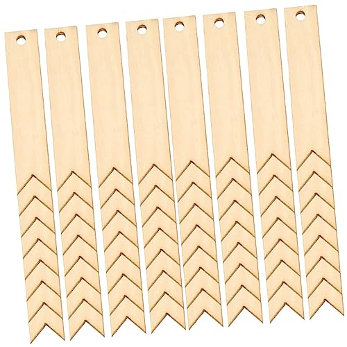 SEWOART 100st Holzschild Leeres Etikett Geschenkanhänger Für Weinflaschen Leere Bücher Lesezeichen Aus Leerem Papier Ausmalen Geschenketikett Holziges Spielzeug Leeres Lesezeichen Khaki von SEWOART