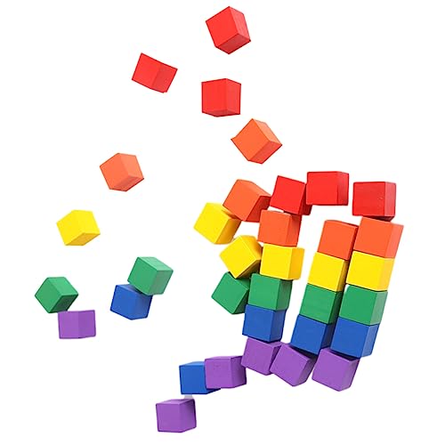 SEWOART 100st Kleiner Block Kidcraft-spielset Bastelarbeiten Zur Herstellung Von Blöcken Kinder Mini-spielzeug Spielset Für Kinder Unfertige Quadratische Blöcke Rätsel Für Kinder Hölzern von SEWOART