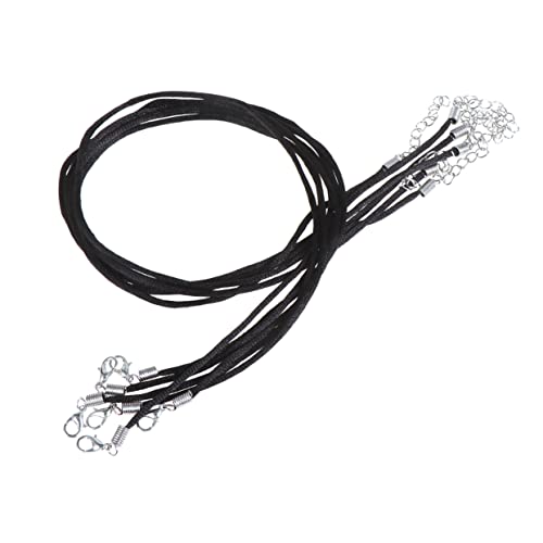 SEWOART 100st Schmuckperlenschnur Halskette Kordel Masse Schmuckverschlüsse Für Kordeln Diy Halskettenseil Schmuckgummi Für Armbänder Halskette Schnur Schmuck Elastische Schnur Black von SEWOART