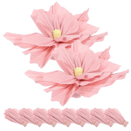 SEWOART 10st Blumenstrauß Aus Krepppapier Geschenkpapier Für Blumenstrauß Gefälschte Blumen Blumen- Dekoration Blumen Aus Krepppapier Partydekor Dekoration Aus Papier Simulation Rosa von SEWOART