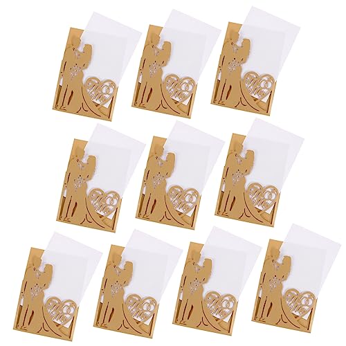 SEWOART 10st Grußkarte Brautjungfer Glückwunschkarten Zur Hochzeit Brautparty Lädt Ein Rustikale Hochzeitseinladungen Hochzeits Einladung Hallo Einladungskarten Schneiderei Golden Papier von SEWOART