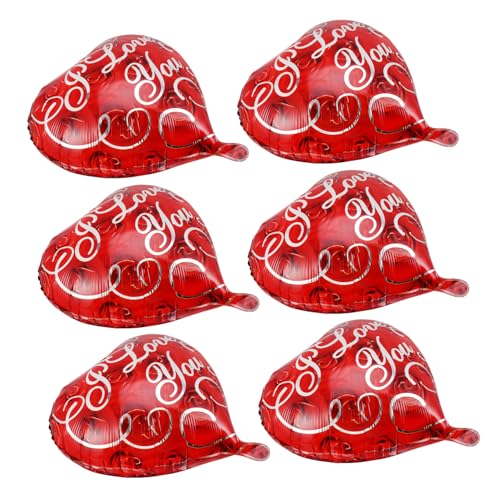 SEWOART 10st Liebe Alufolienballon Dekoration Valentinstag Partyzubehör Ich Liebe Dich Luftballons Ballonbogen-set in Roségold Luftballons Sortiert Herz Luftballons Rot Aluminiumfolie von SEWOART