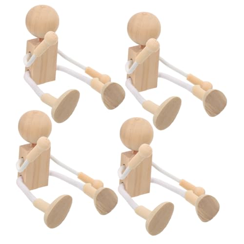 SEWOART 12 Stk Diy-peg-puppe Peg-puppen-kit Puppen Freunde Spielzeug Figur Diy-spielzeug Dekorative Puppenkörper Unfertiges Spielzeug Für Kinder Peg-puppen-spielzeug Lernspielzeug Hölzern von SEWOART