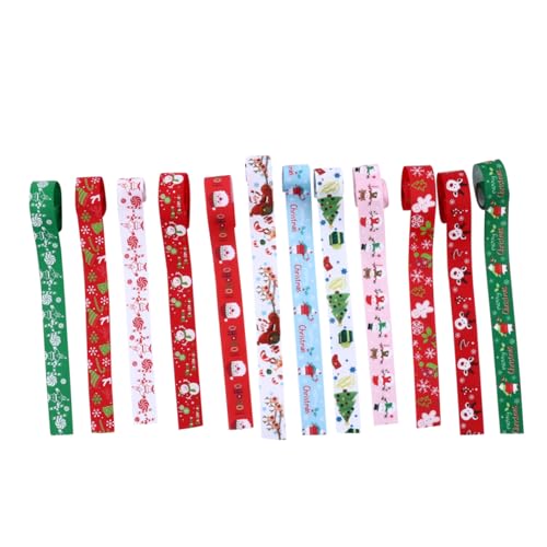 SEWOART 12 Stück Weihnachtsband Set Bunte Geschenkbänder Für DIY Geschenkverpackungen Große Geschenkschleifen Selbstklebend Ideal Für Weihnachten Hochzeiten Und Besondere Anlässe von SEWOART