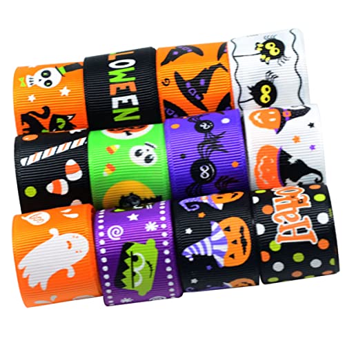 SEWOART 12St Halloween-Band halloween haarschmuck geschenkband halloween geschenkbänder set Partydekorationen Partylichter geflochtenes Gurtband für Halloween Halloween-Musterband Textil- von SEWOART