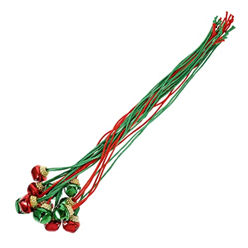 SEWOART 12st Weihnachtskette Halskette Medaillon Halskette Mit Anhänger Glöckchenverzierung Glockenkette Weihnachtsglockenverzierung Jingle Bell-kostüm Haustierhalsband Mit Glocke Seil von SEWOART