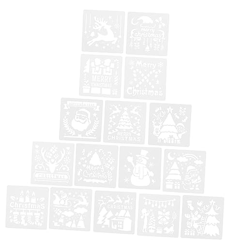 SEWOART 16St Malvorlage für Weihnachten weihnachts basteln bastelmaterial weihnachten ausgehöhlte Malvorlagen Urlaubszeichnungsschablonen Malschablonen DIY-Vorlage das Haustier von SEWOART