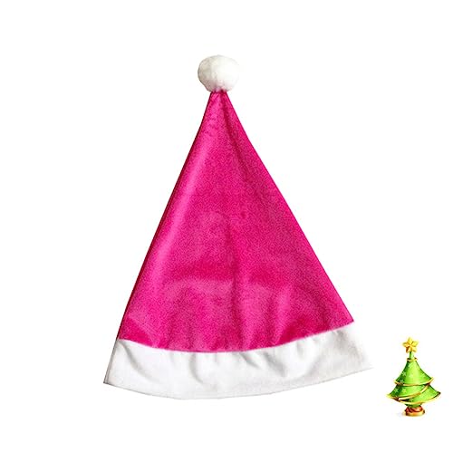 SEWOART 1Stk Weihnachtsmützen Kappe Mini-Hut große Weihnachtsstrümpfe Weihnachten Schneemann Zwerge Plüsch Mini-Weihnachtsbaum Figur santa claus hat weihnachtsmannmützen santa hats Rosa von SEWOART