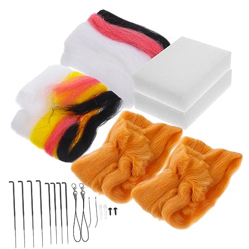 SEWOART 2 Sätze Entzückender Filzenkit Feltzing DIY Dog Kit Woll -filzzubehör Für DIY von SEWOART