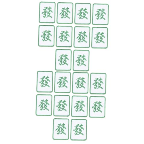 SEWOART 20 Stk Dekorative Kleiderflicken Mahjong Chinesische Patches Zum Aufnähen Stickerei Alphabet-patch Nähen Bestickt Mantelflicken Selber Machen Nähpflaster Hutflecken Stoff Green von SEWOART