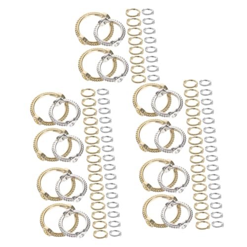 SEWOART 200 Stk Perlenkreis Aus Spitze Runder Rahmen Goldener Rahmen Geometrische Ohrhaken Kleiner Perlenrahmen Armband Perlen Rahmen Charms Drahtbügel Ohrringe Machen Creolen Kupfer von SEWOART