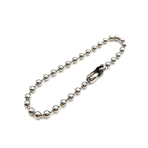 SEWOART 200St Kugelkette beschriftungsetiketten metallkette key chains Kettenglied und Kette Perle Verbindungsverschluss langer Perlenverschluss keychain tag schlüsselanhänger Silver von SEWOART