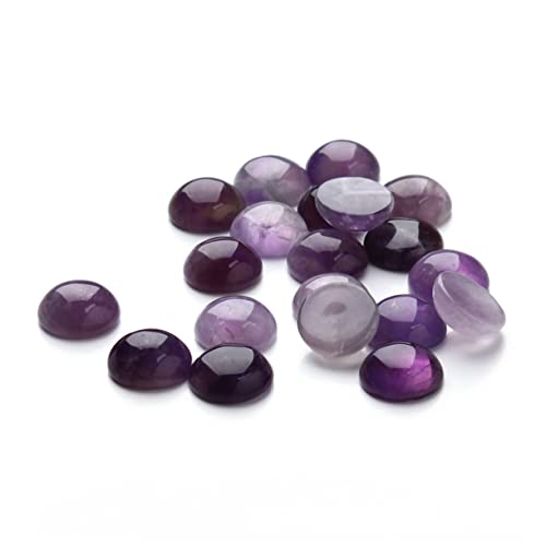 SEWOART 20St Zeitsteinzubehör zum Selbermachen bastel materialien Bastelmaterialien runder loser Edelstein DIY Anhängeranhänger Halbedelperlen Edelsteinglas lila Kristall-Cabochons Violett von SEWOART