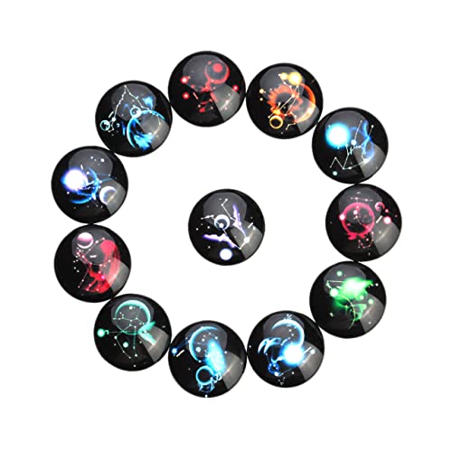 SEWOART 20st Cabochons Aus Glas Schmuck-cabochons Alte Cabochons Fliesen Anhänger Schmuck Handwerk Cabochons Für Die Schmuckherstellung Edelstein Transparente Cabochons Runde Zeit Gem von SEWOART