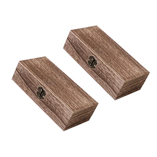 SEWOART 2Er-Box Holzkasten schmuckkästchen storage boxes box für schmuck Schmuckaufbewahrung schmuck-aufbewahrung präsentbox Organizer für Schmuckketten Mini-Schatztruhe Schmuck-Organizer von SEWOART