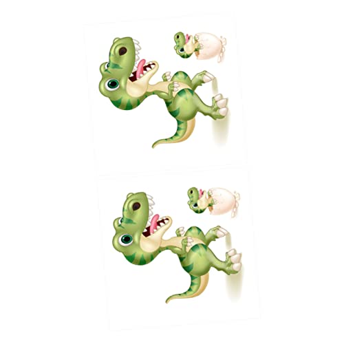 SEWOART 2St Kleidungsaufkleber kinderkleider kinderkleidung dinosaur costume DIY Kleidung kinderkostüme kleidung bügel Kostümzubehör bedrucktes Accessoire Füllpflaster Green von SEWOART