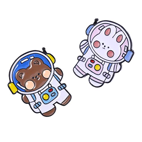 SEWOART 2st Kreative Brosche Emaille-pin-abzeichen Brosche Im Astronautendesign Süßer Mini-rucksack Astronauten-brosche Lustiges Revers Astronauten-anstecknadel Hundemodell-broschen Eisen von SEWOART