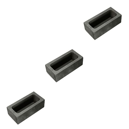 SEWOART 3 Stk Nichteisenmetallform Graphitformen Zum Gießen Goldguss Barren Kombiform Für Münzen Veredelung Von Schrott Gießform Schmelzen Black von SEWOART