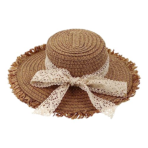 SEWOART 3 Stk Strohhut puppenkleidung hut dekor Mini-Puppen Mini-Hut Puppenzubehör Stroh-Sombrero doll accessories bastelzeug Zubehör für Puppenkleidung Puppenhutverzierung Baumwolle von SEWOART