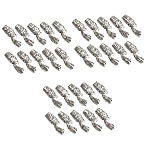 SEWOART 30 Paar Schlangenhaken ersatzteile bastelzeug kalanchoe spanngurten Set zur Herstellung von Armbändern Perlen machen Armbandverschluss Schlangen-Knebelverschlüsse Legierung Silver von SEWOART