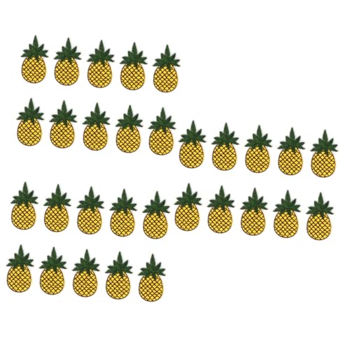 SEWOART 30 Stk gestickte Patch-Aufkleber Vorhangdekoration Ananas-Aufkleber Tücher appliziert Aufkleber tropische applikationen Cartoon-Patches zum Selbermachen Flecken gestickte Paste von SEWOART