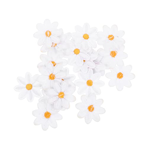 SEWOART 30St Gänseblümchen-Patch Partydekorationen Gänseblümchen-Blumenflecken Aufnäher mit Gänseblümchen-Stickerei reparaturflicken apfelding Flicken aufbügeln Blumenbeete Polyester Weiß von SEWOART