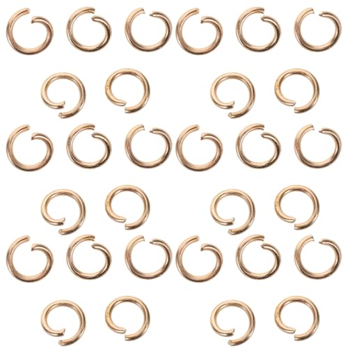 SEWOART 30St Kettenglied Schmuckringe Schmuckzubehör Armband Ringe kettenverbinder Schmuckverbindung Gürtelzaum Mehrzweck-Sprungring Armband Biegering Verbindungsringe Eisen Golden von SEWOART