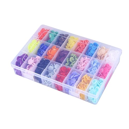 SEWOART 360 Sätze Druckknöpfe für Kleidung Scrapbooking-Schaltfläche Druckknopfverschluss Jeansknopf Jeansknöpfe Ersatz-Druckknöpfe aufbewahrungsdose storage boxes Aufnäher nähzubehör von SEWOART