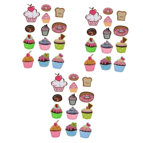 SEWOART 39 Stk Kuchen Stoff Aufkleber Kleidung Nähen Patch Gestickte Aufnäher Kleidung-logo-applikation Gesichtsschablonen Bestickte Cupcake-abzeichen Flicken Zum Nähen Bügeleisen Colorful von SEWOART