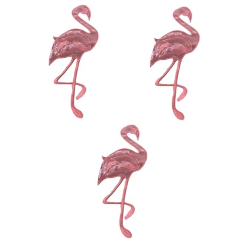 SEWOART 3St Patches nähen Flamingo-Applikationsflicken Stickerei Kleiderflicken sticken Blumendekorationen Nähpaste pink DIY Kleidung Paillettenflecken für Kleidung Craft-Patches Rosa von SEWOART