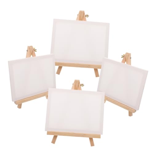 SEWOART 4 Sets Mini Zarte Malleinwand Multifunktionale Malleinwand Malstaffelei Bezaubernder Malrahmen DIY Leere Kunsttafeln Und Ständer Dekorative Mini von SEWOART