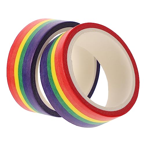 SEWOART 4 Stück Dasselbe und Washi Tape Washi-Tape- Regenbogenband buntes Abdeckband scrapbooking zubehör büromaterial aufkleber Washi-Klebeband DIY Washi Tape Papier Colorful von SEWOART