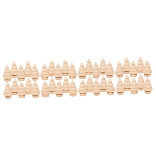 SEWOART 40 Stk Holzpuppen Selber Machen Puppen Aus Weihnachtsbaumpflöcken Weihnachtsbaumpflock Puppe Dekor Für Zu Hause Peg-puppen Körperform Aufhänger Dekorative Puppenkörper Bambus Beige von SEWOART