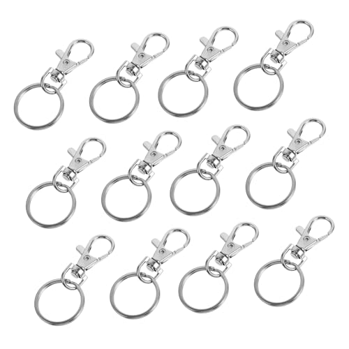 SEWOART 40er Set Schlüsselanhänger Clips Und Ringe Karabinerhaken Schlüsselketten Ringe Für Bastelprojekte Und DIY Zubehör von SEWOART